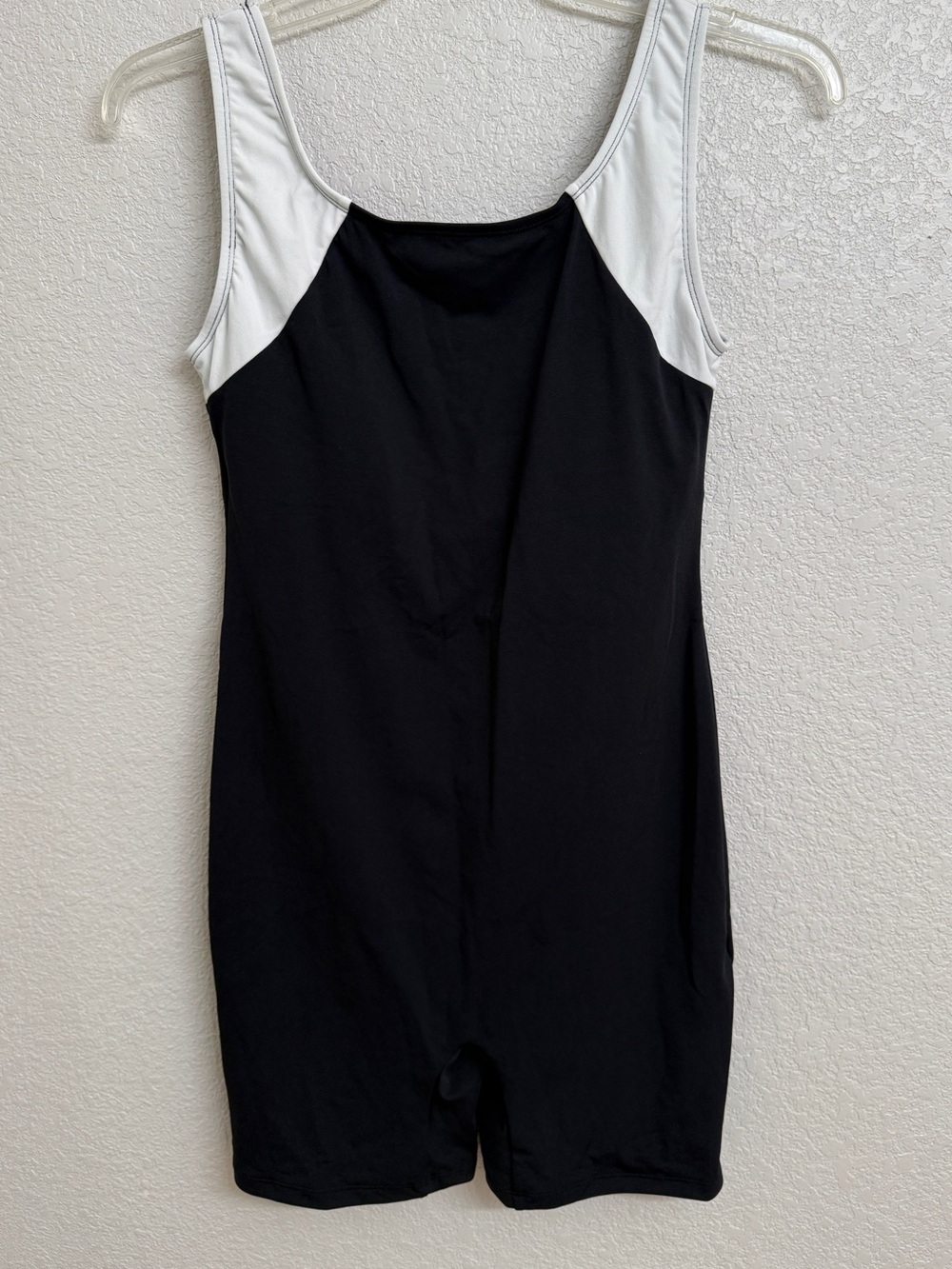 NWT Aquashape Dolfin Womens Swimsuit Size 14 One Piece Unitard Colorblock Black